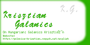 krisztian galanics business card